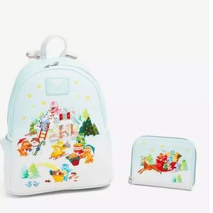 Loungefly Care Bears Holiday Mini Backpack with Wallet Bundle NWT